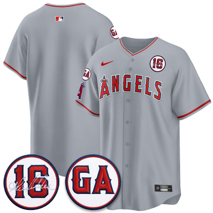 LAA Garret Anderson Tribute Patch Vapor Jersey - All Stitched V1