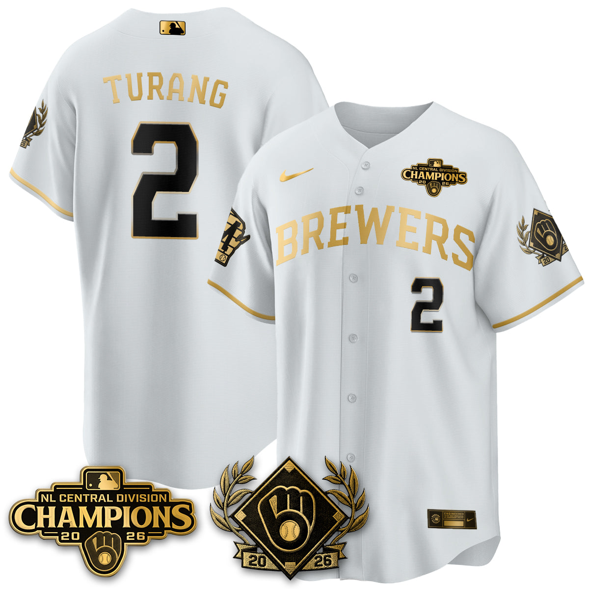 Milwaukee Brewers 2026 NL Division Champs Vapor Jersey - Stitched