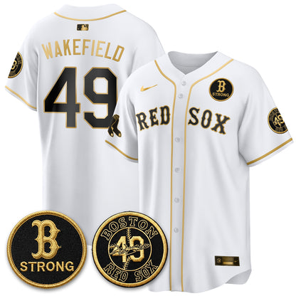 BOS Tim Wakefield Memorial Patch Vaper Premier Limited Jersey - All Stitched V2