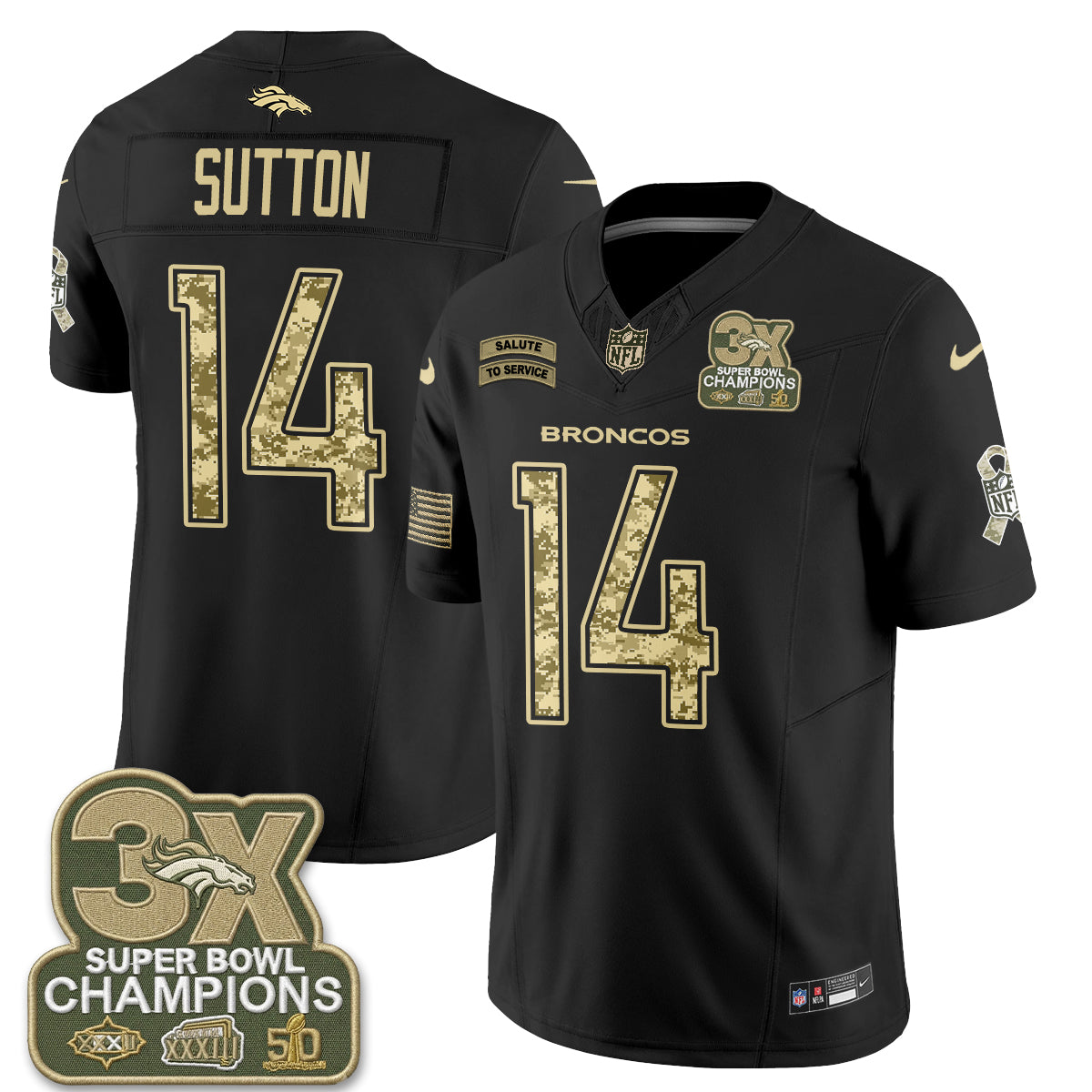 Denver Broncos 2026 Salute to Service V2 Vapor Jersey - Stitched