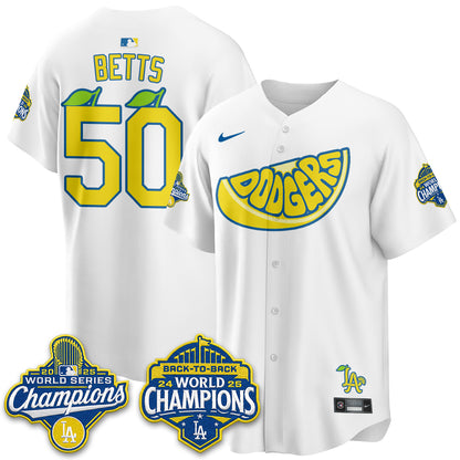 Los Angeles Dodgers Lemonade Collection Vapor Jersey - Stitched
