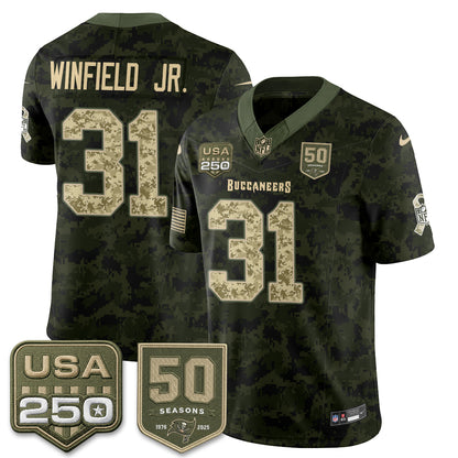 Tampa Bay Buccaneers 2026 Salute to Service Edition Vapor Jersey - Stitched