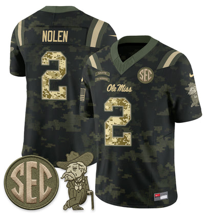 Ole Miss Rebels 2026 Salute to Service Vapor Jersey - Stitched