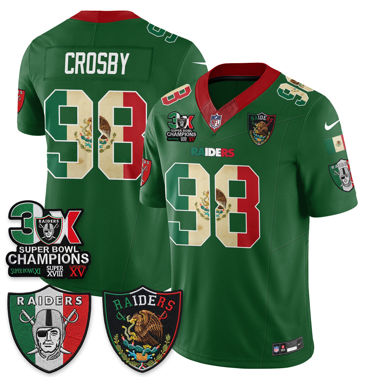 LVR 3X Champs Mexico Edition Vapor Jersey - Stitched