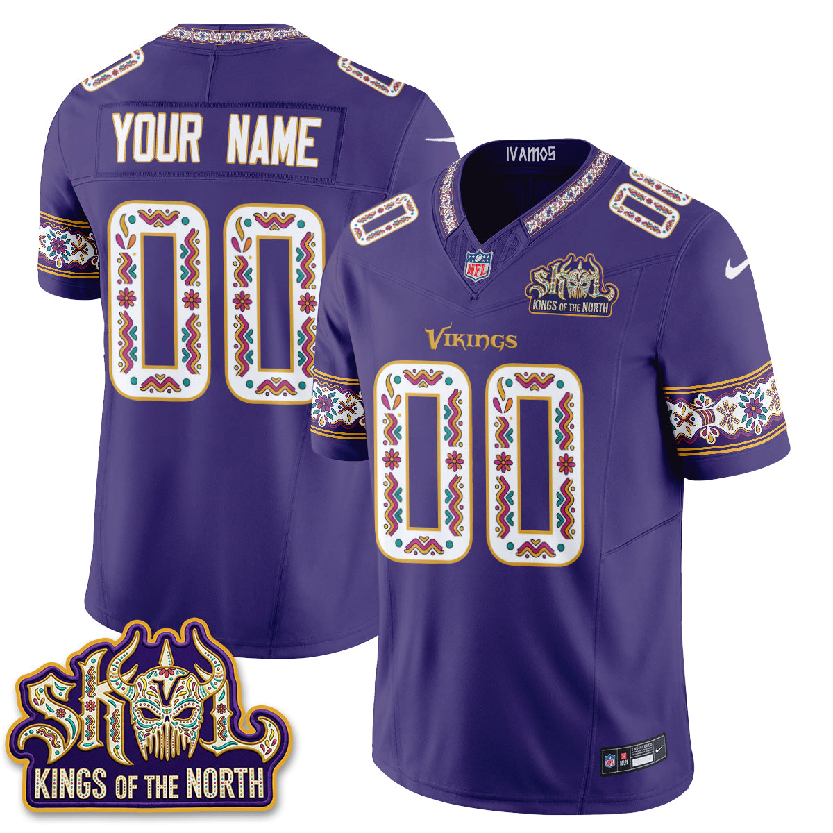 Minnesota Vikings  Latino Heritage Month Vapor Custom Jersey - Stitched