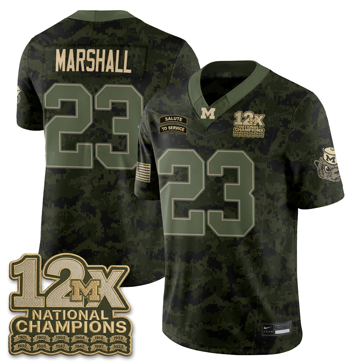 MICH 2026 Salute to Service Vapor Jersey - Stitched