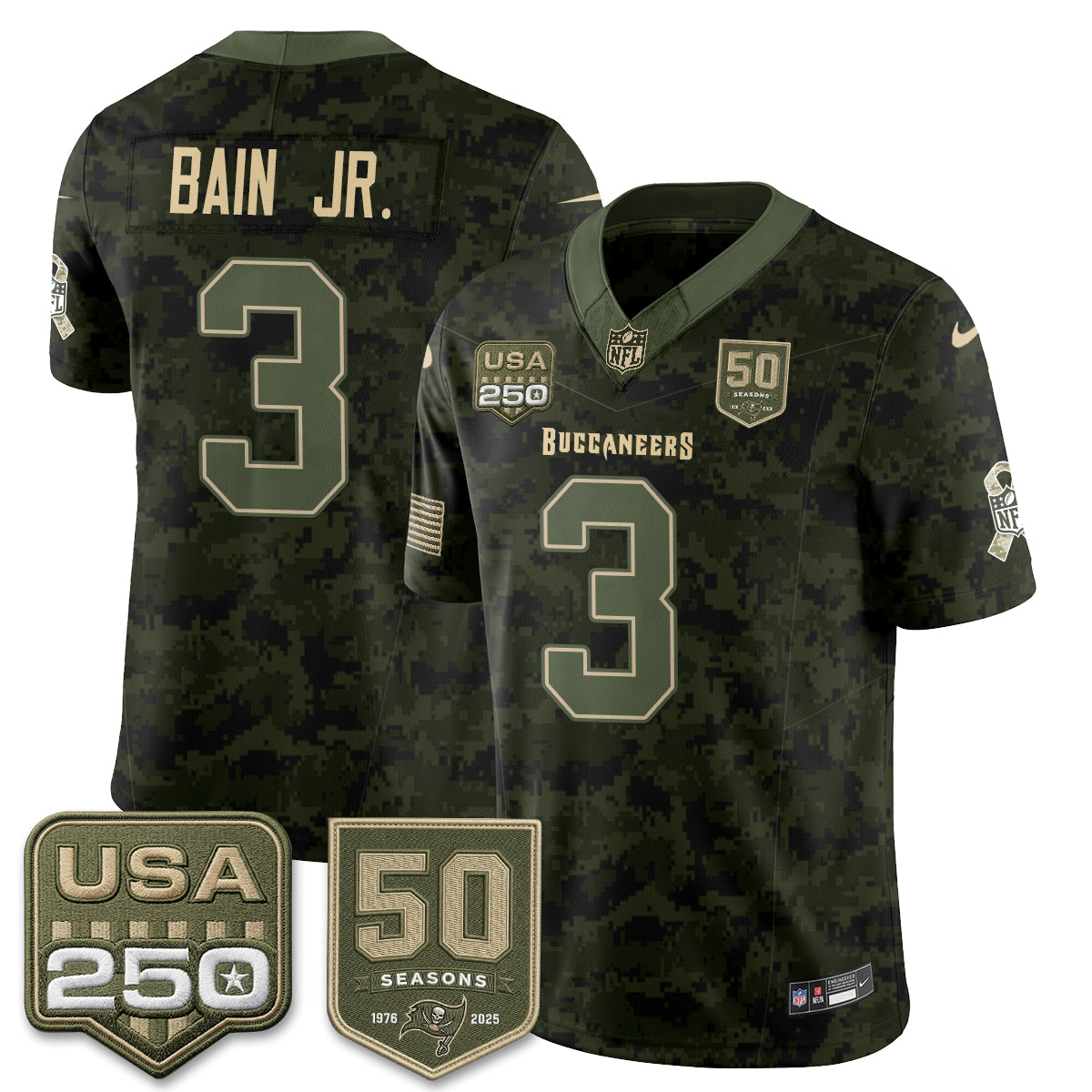 Tampa Bay Buccaneers 2026 Salute to Service Edition Vapor Jersey - Stitched