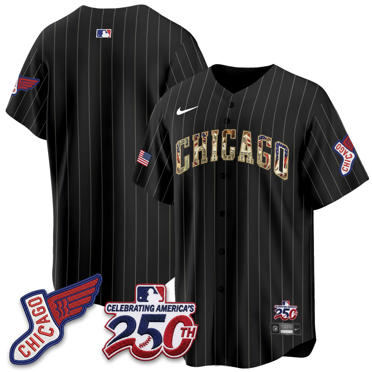Chicago White Sox 2026 Independence Day USA Vapor Jersey - Stitched