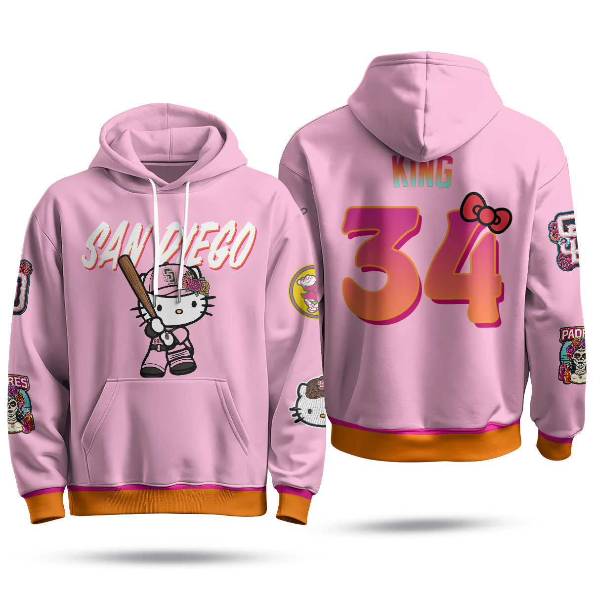 SD x Meow KT Fleece Hoodie - Printed