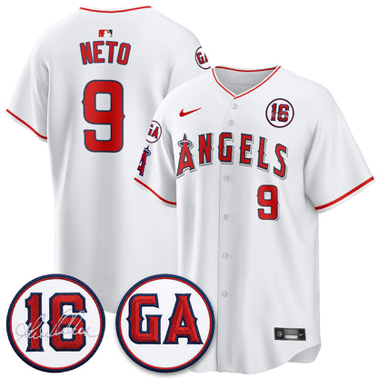 LAA Garret Anderson Tribute Patch Vapor Jersey - All Stitched V1