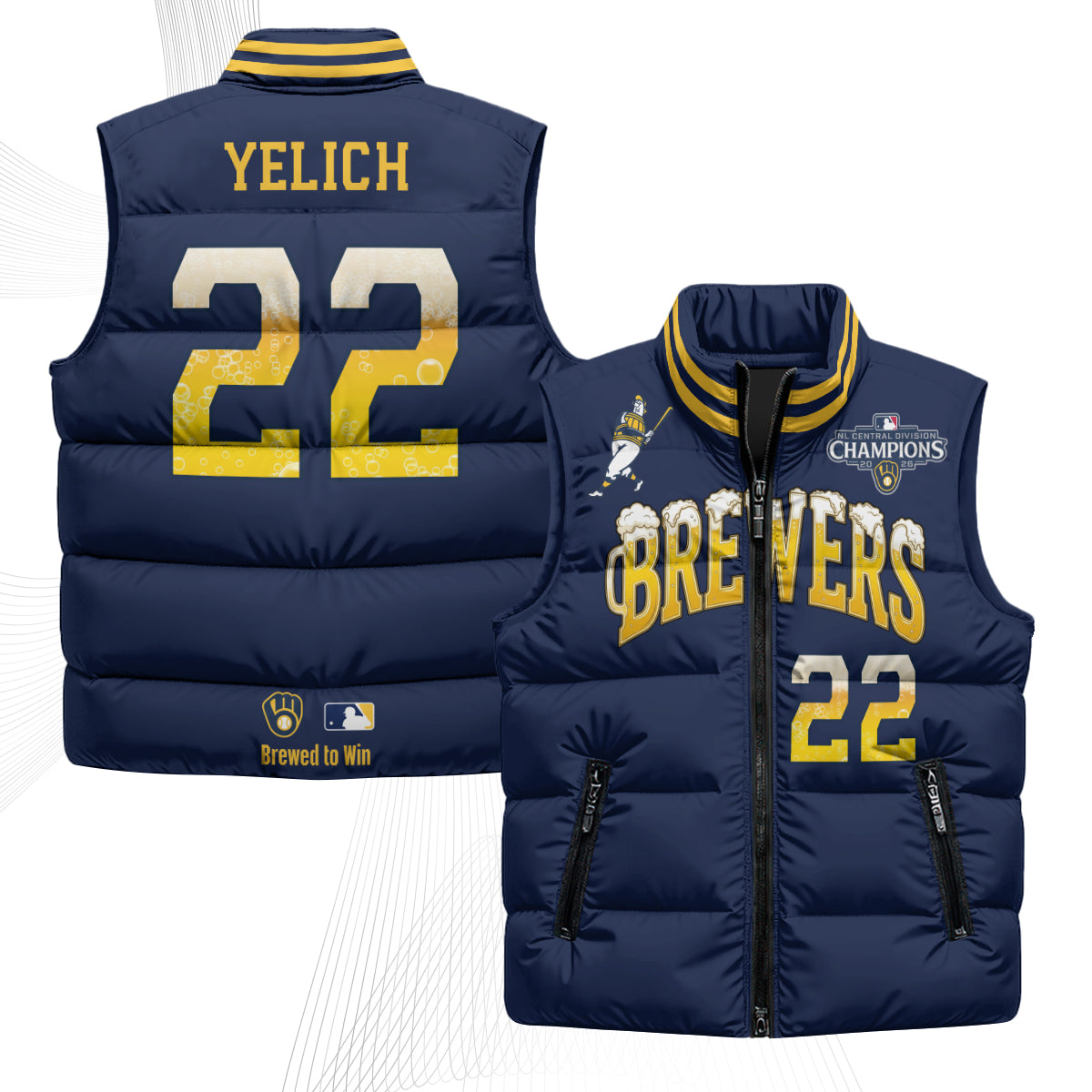 MIL 2026 NL Division Champs Puffer Vest - Printed