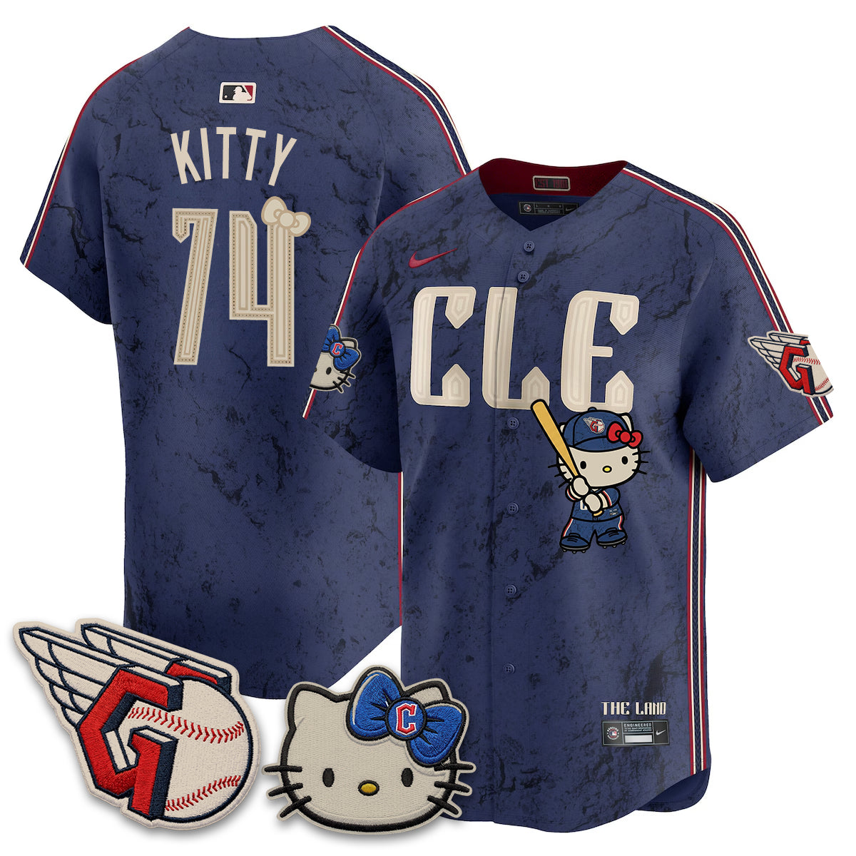 Cleveland Guardians x Meow KT Vapor Jersey - Stitched