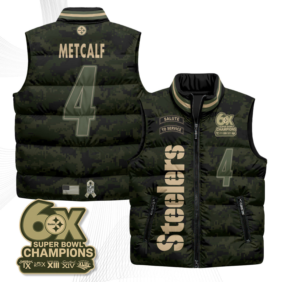 PIT 2026 Salute to Service Puffer Vest - Printed