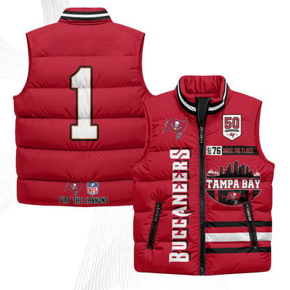 TB "Raise the Flags" Puffer Vest - Printed