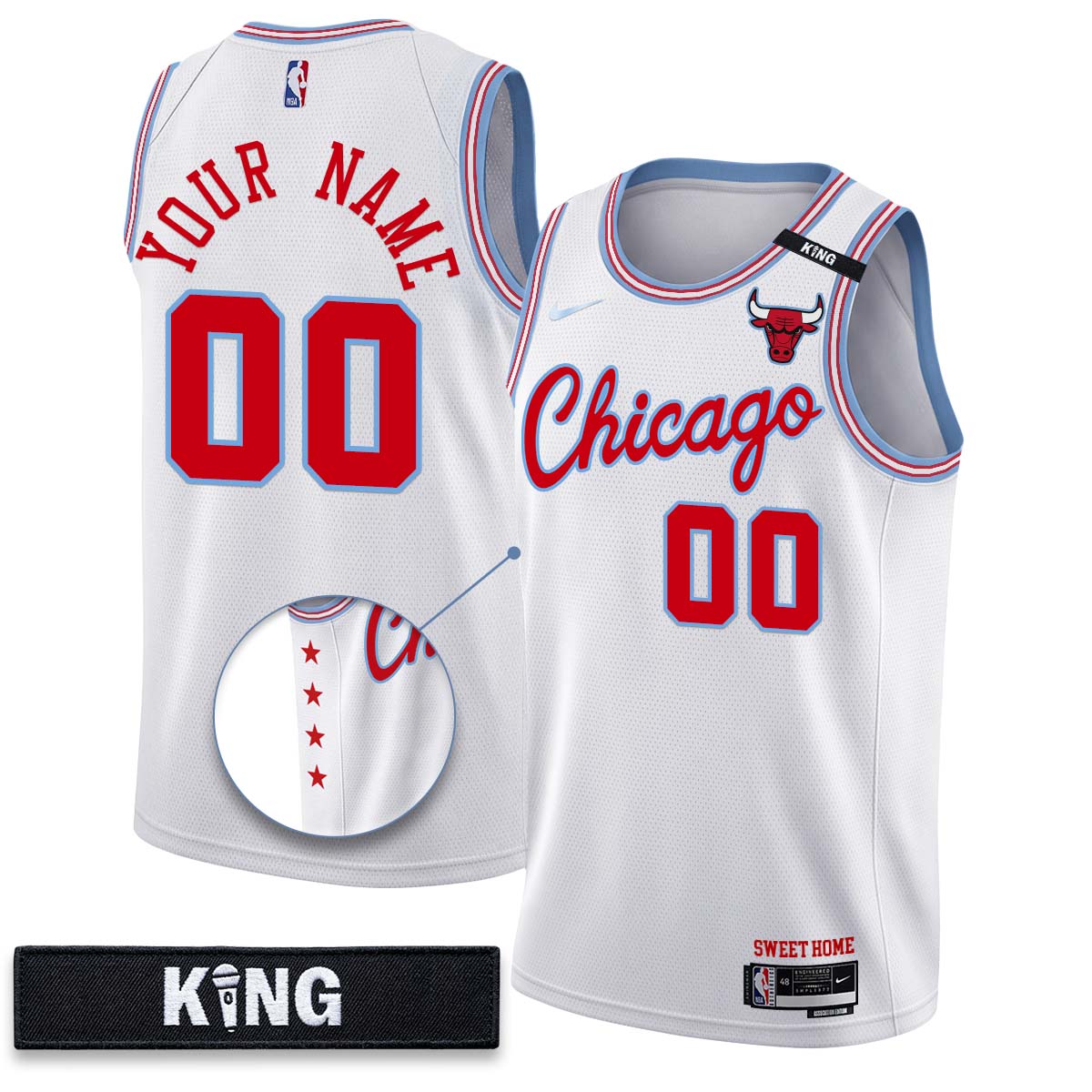 Chicago Bulls 10 Years Anniversary Custom Vapor Jersey - Stitched
