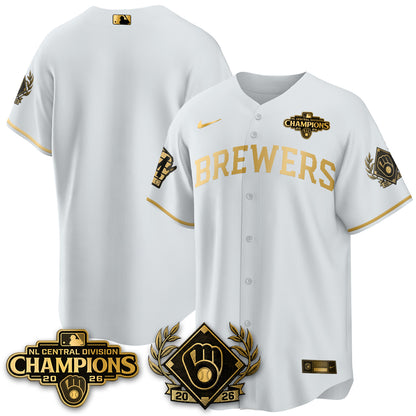 Milwaukee Brewers 2026 NL Division Champs Vapor Jersey - Stitched