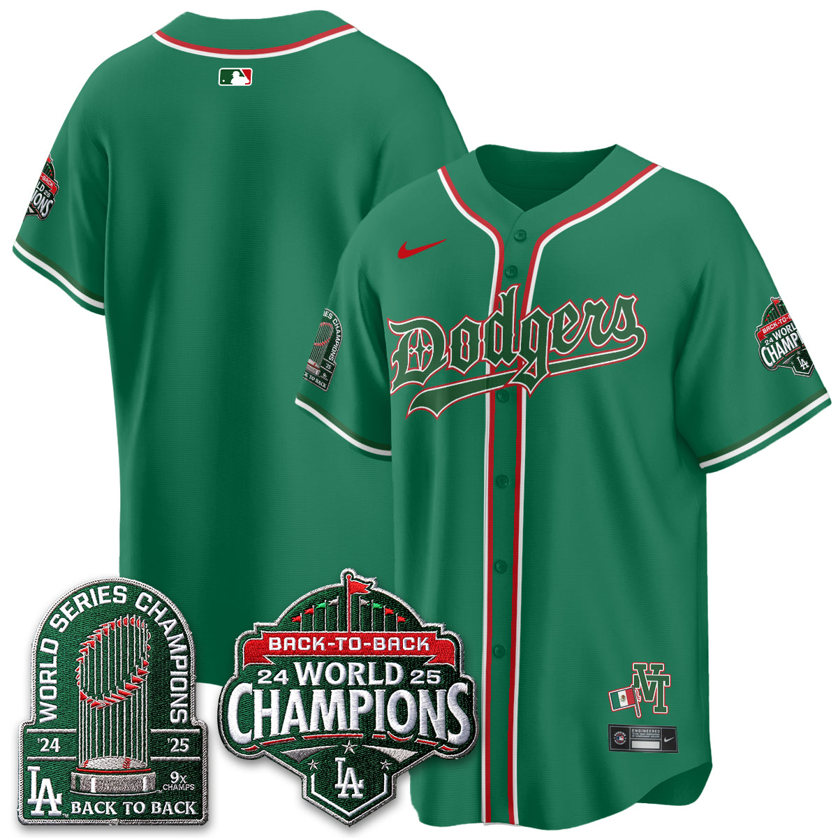 Los Angeles Dodgers x Mexico Style Vapor Jersey - Stitched