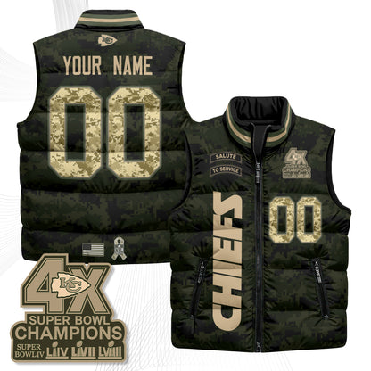 KC 2026 Salute to Service Custom Puffer Vest - Printed