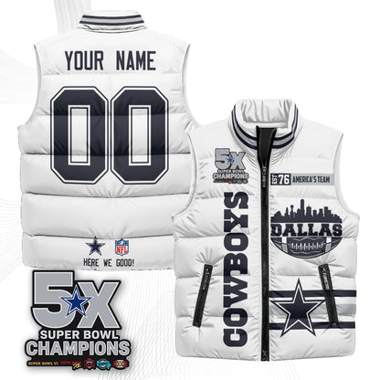 DAL "America's Team" Custom Puffer Vest - Printed