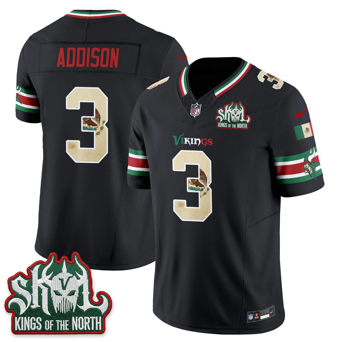 Minnesota Vikings Mexico Edition Vapor Jersey - Stitched
