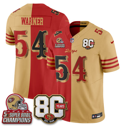 SF Rivalries Split Edition Vapor Jersey - Stitched