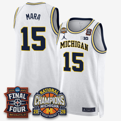 MICH Basketball National Champions Big Text Limited Vapor Jersey - All Stitched