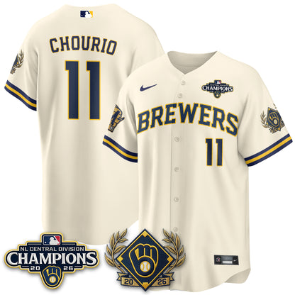 Milwaukee Brewers 2026 NL Division Champs Vapor Jersey - Stitched
