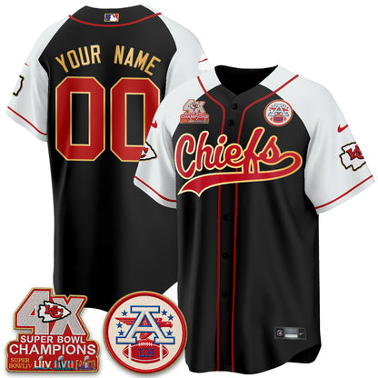 KC 4X Champs Gold Trim Edition Vapor Custom Baseball Jersey - Stitched