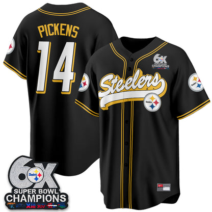 Pittsburgh Steelers 6x SBowl Baseball Vapor Jersey - Stitched