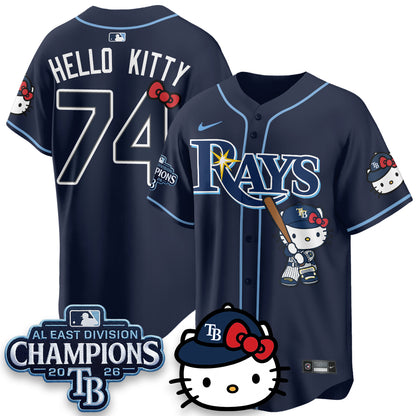 Tampa Bay Rays x Meow KT 2026 AL East Champs Vapor Jersey - Stitched