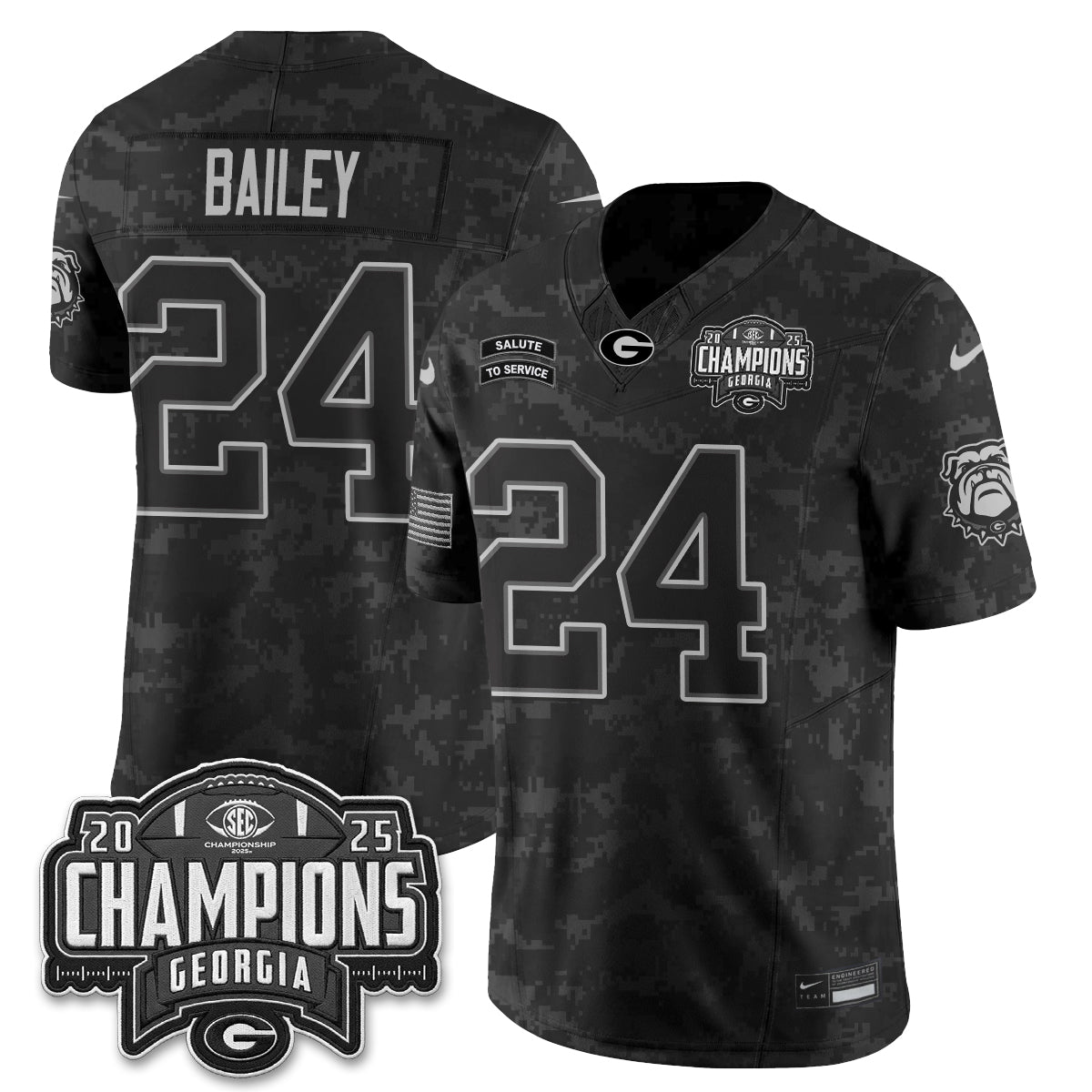 UGA 2026 Salute to Service Vapor Jersey - Stitched