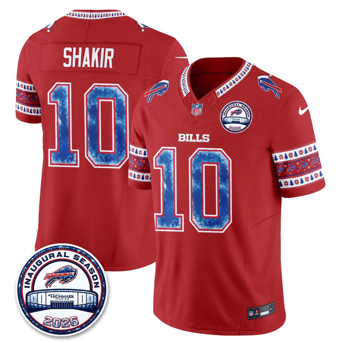BUF Xmas Edition Vapor Jersey - Stitched