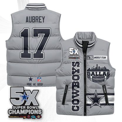 DAL "America's Team" Puffer Vest - Printed