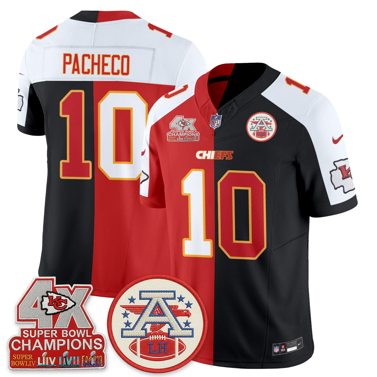 Kansas City Chiefs Split Edition Vapor Jersey - Stitched