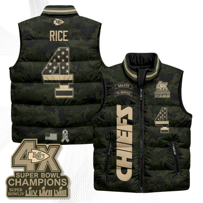 KC 2026 Salute to Service Puffer Vest - Printed