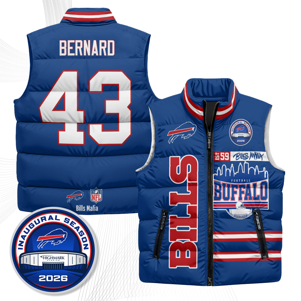 BUF "Mafia" Edition Puffer Vest - Printed