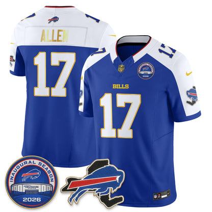 Buffalo Bills 2026 Gold Trim Edition Vapor Jersey - Stitched
