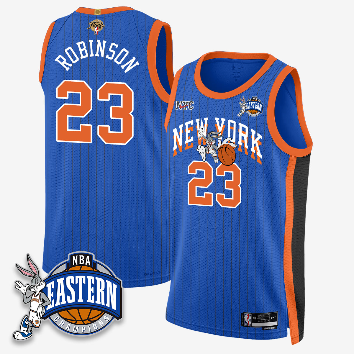 New York Knicks 2026 NBA Finals x Bunny Vapor Jersey - Stitched