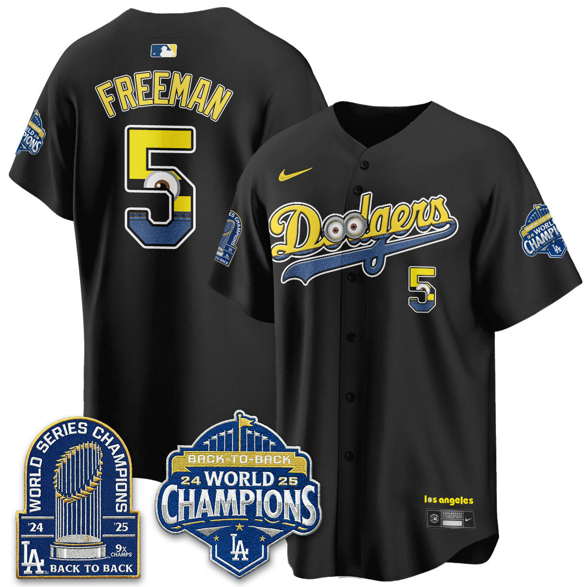 Los Angeles Dodgers x Yellow Capsules Vapor Jersey - Stitched
