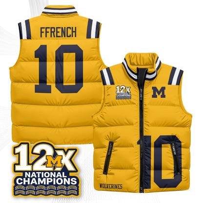 MICH 12X Champs Puffer Vest - Printed