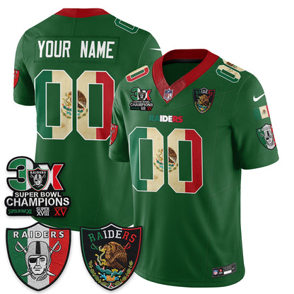LVR 3X Champs Mexico Edition Vapor Custom Jersey - Stitched