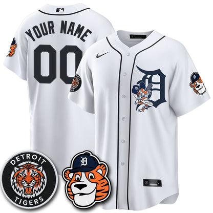 Detroit Tigers Paws Edition Vapor Limited  Custom Jersey - Stitched