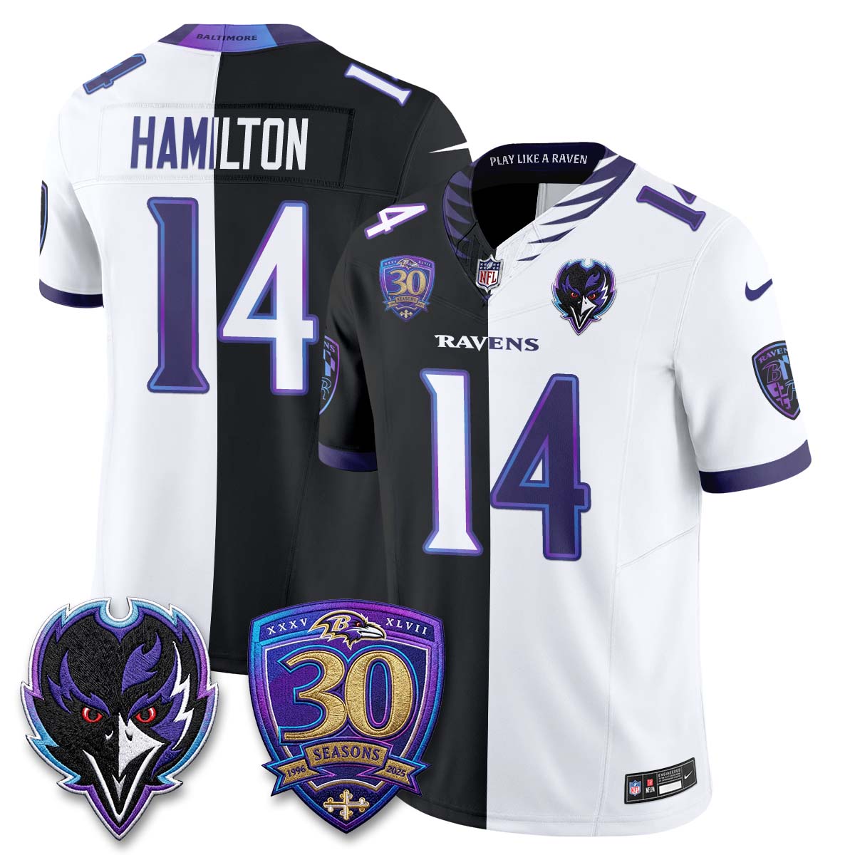 Baltimore Ravens The Next Flight Split Vapor Jersey - Stitched