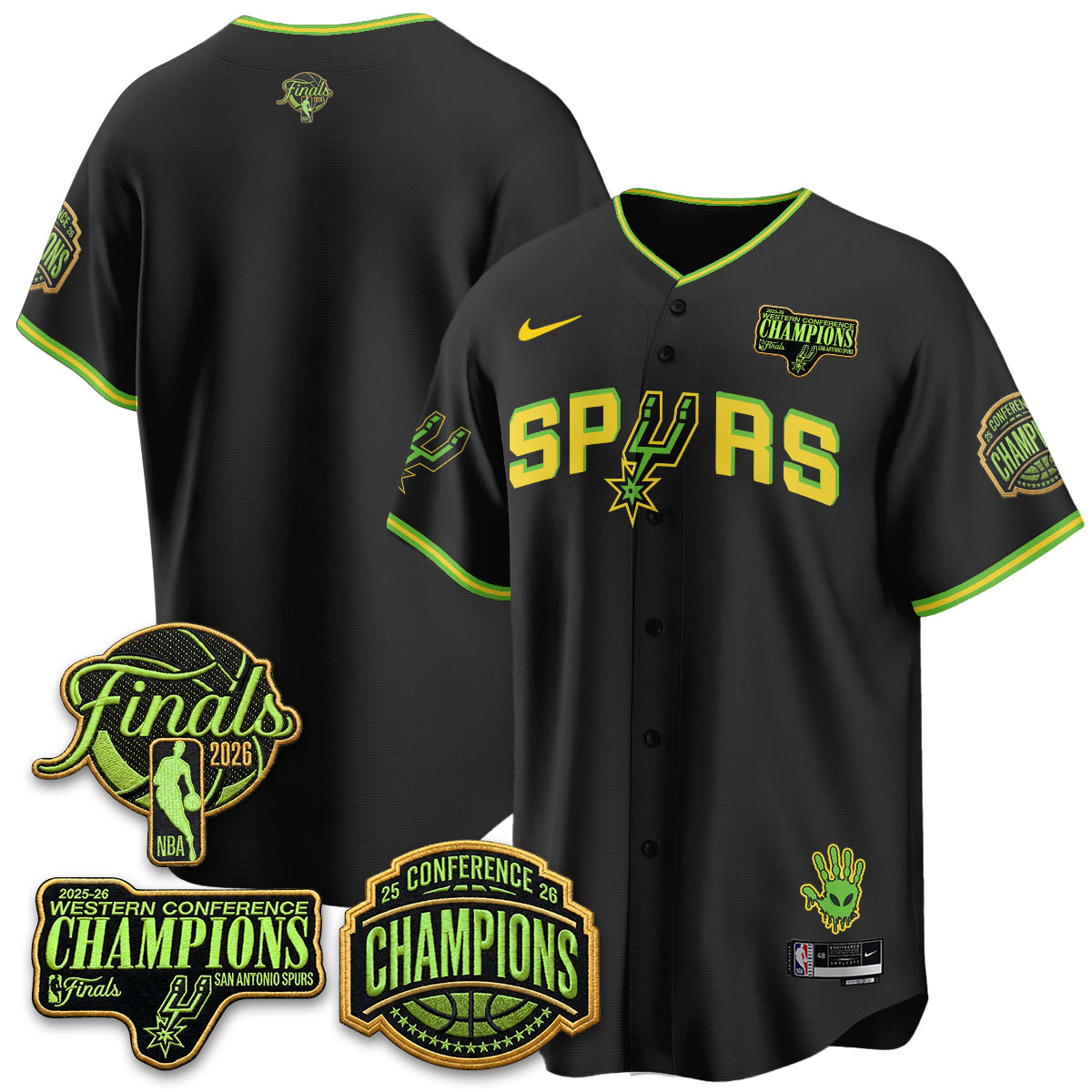 San Antonio Spurs 2026 Basketball Alien Style Vapor Jersey - Stitched