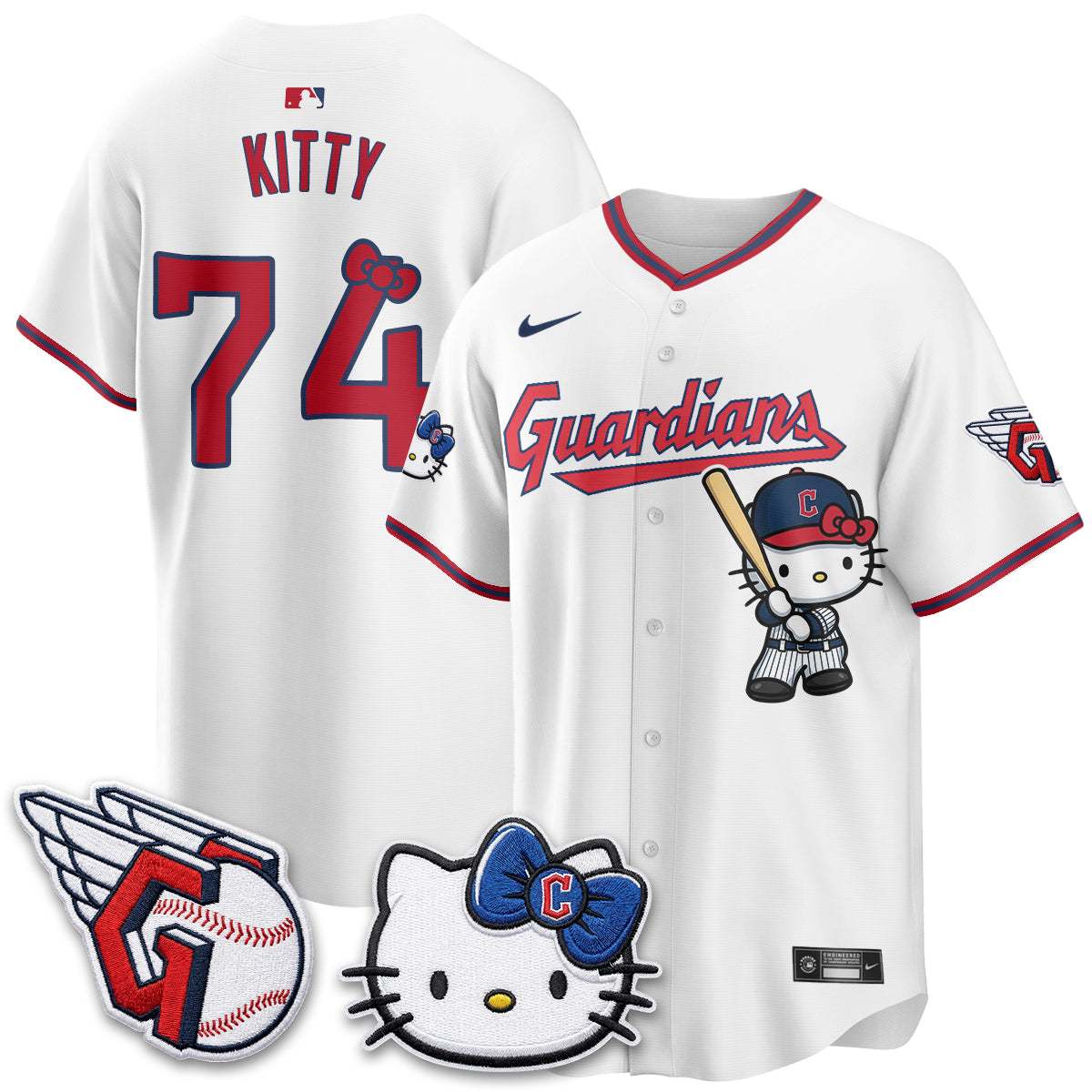 Cleveland Guardians x Meow KT Vapor Jersey - Stitched