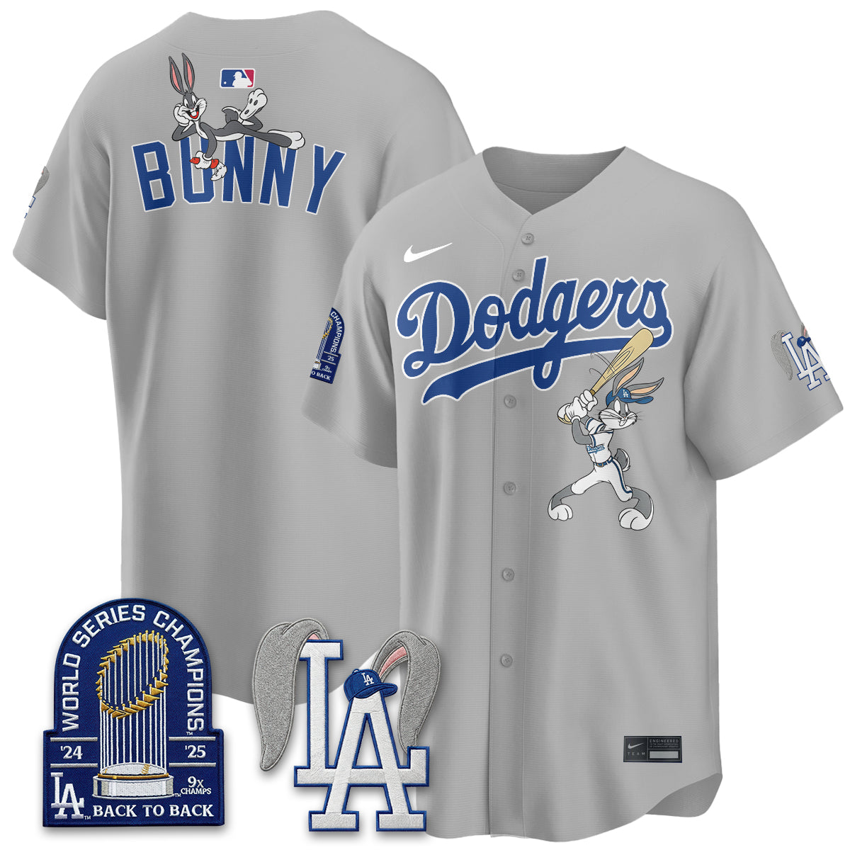 Los Angeles Dodgers Bunny Edition Vapor Jersey - Stitched