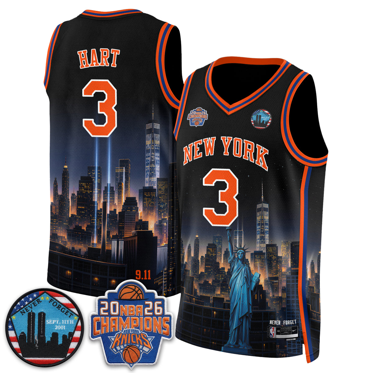 NYK Skyline Never Forget 9/11 Edition Vapor Jersey - Printed