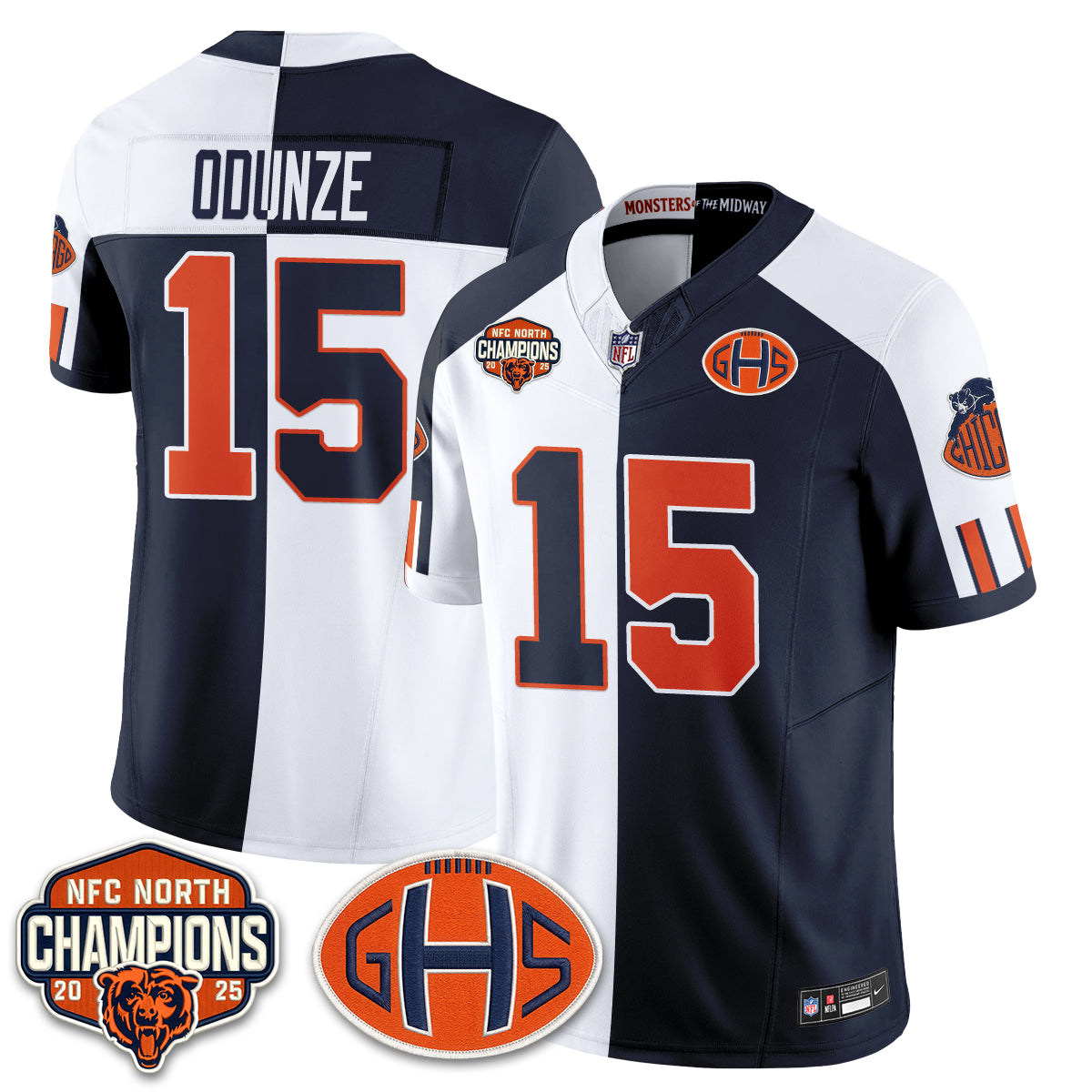 Chicago Bears 2026 Rivalries Split Edition Vapor Jersey - Stitched