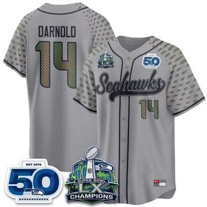 Seattle Seahawks SB LX Champs Vapor Baseball Jersey - Stitch