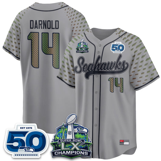 Seattle Seahawks SB LX Champs Vapor Baseball Jersey - Stitch